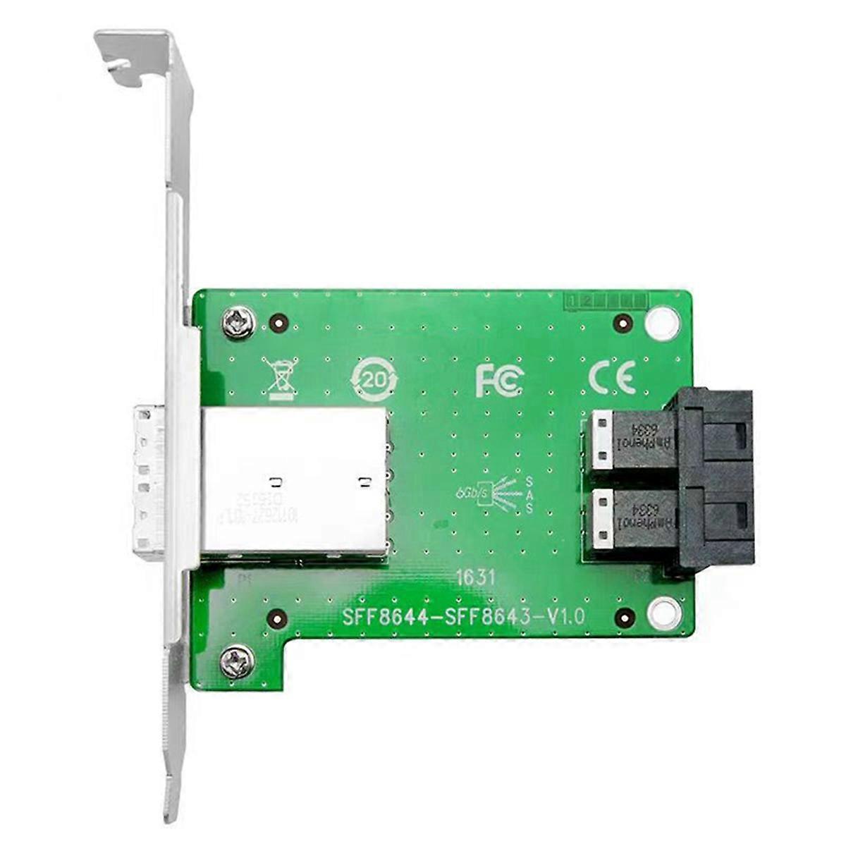 2-port Sff-8644 Zu Sff-8643 Erweiterungskarte, Mini Sas 6 Gbit/s Riser-karte Für 8 Sas//ssd-festplatten.
