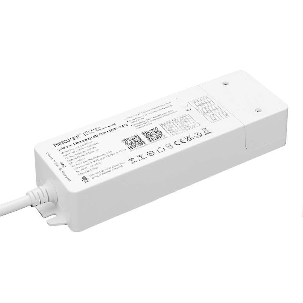 Miboxer Wl5-p75v24 Tuya 5-in-1 Smart Dimmer Mit Wifi + 2,4 Ghz Für Vielseitige Steuerung Von Led-streifen