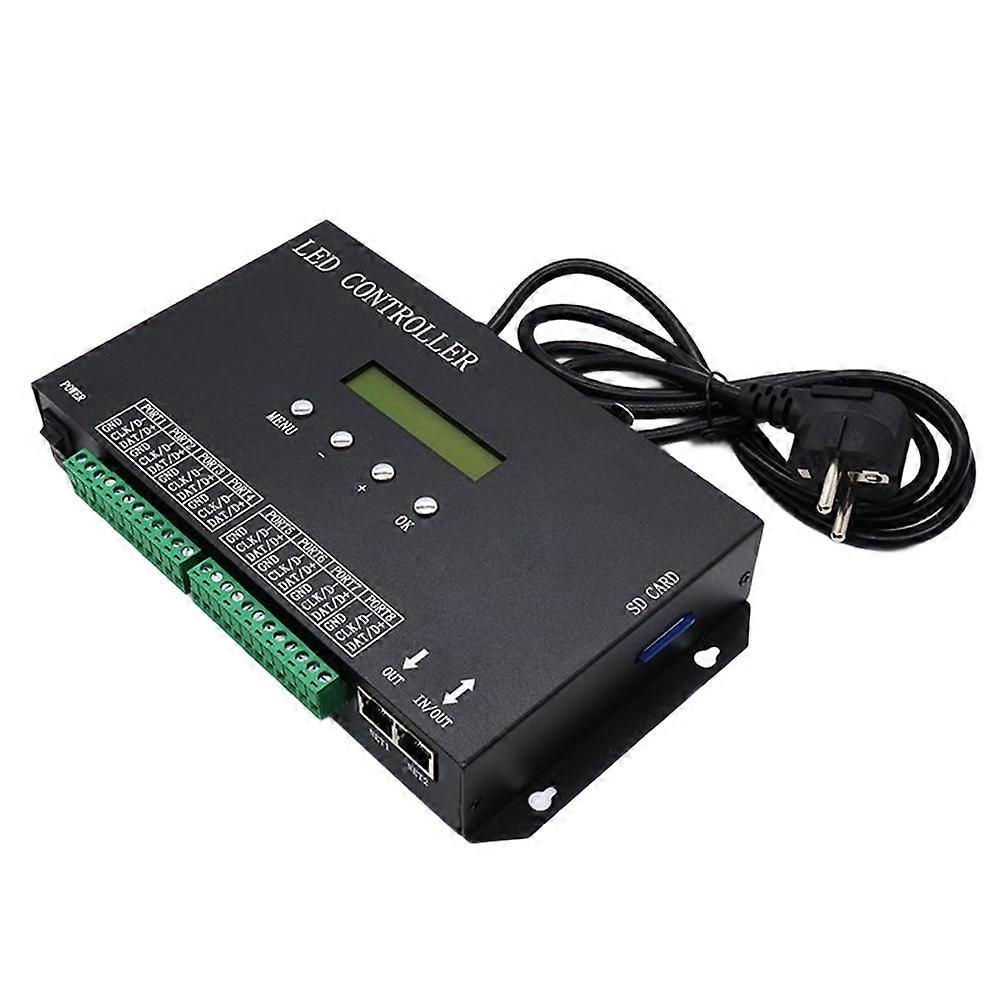 8-port Rgb-led-streifen-controller H807sa, Kompatibel Mit Artnet Resolume Ws2811- Und Ws2812-pixeln Europäischer Stecker