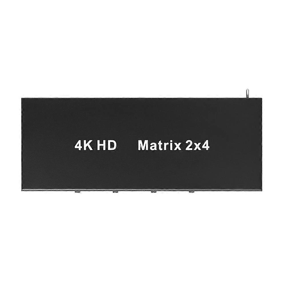Hdmi 2x4 4k 30hz Matrix-splitter/switch Mit Audioausgang Und 3d-unterstützung Für Dvd, Hd-fernseher Und Tv-box (eu-stecker).