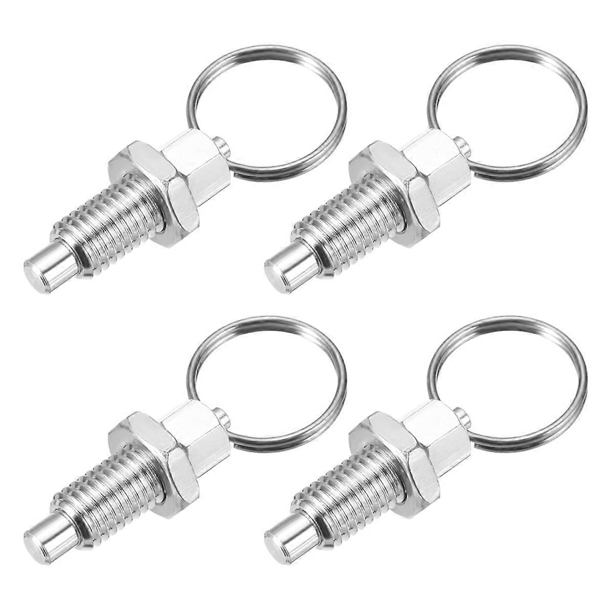 Satz Aus 4 Federbelasteten Kolben Mit Zugring, Indexierbare Kolben Mit Zugring M10x1,5, Manuelle Kolben Mit Einziehbarer Feder Für Industrielle Anwendungen