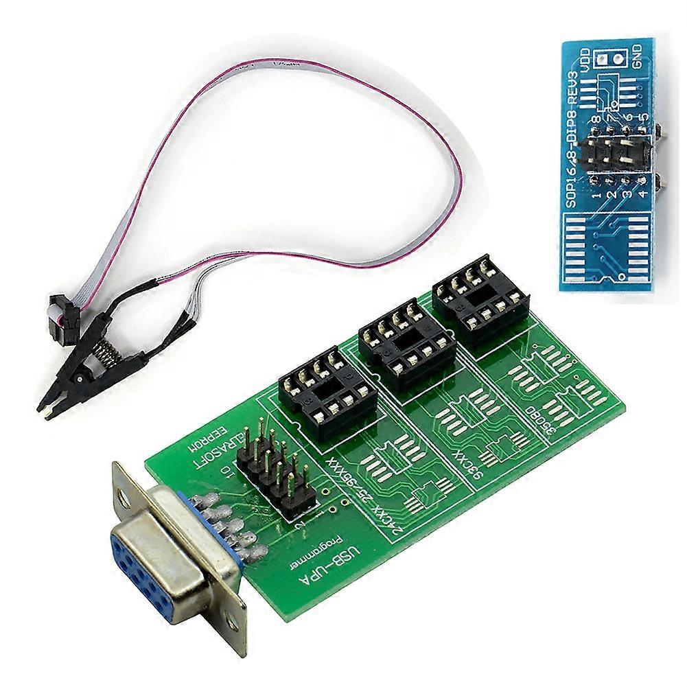 Upa Usb-eeprom-kartenadapter Für Steuergeräte-programmiergeräte Mit Sop8-soic8-clip Für 24cxx- Und 25/95xxx-93cxx-35080-chips