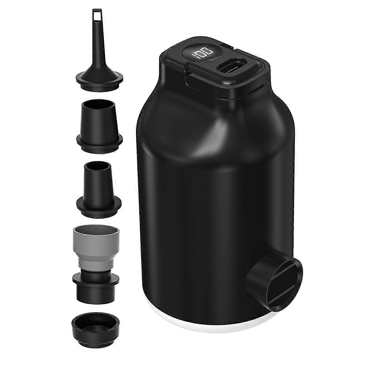 Tragbare Luftpumpe, Elektrische Minipumpe Für Aufblasbare Matratzen, Campingbetten Und Bojen (schwarz)