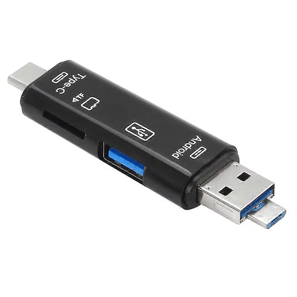 Multifunktionaler Usb 3.0 Typ-c-, Micro-usb-, Sd- Und Tf-speicherkartenleser Für Android-computer, Otg-dockingstation, Weißer Typ-c-adapter
