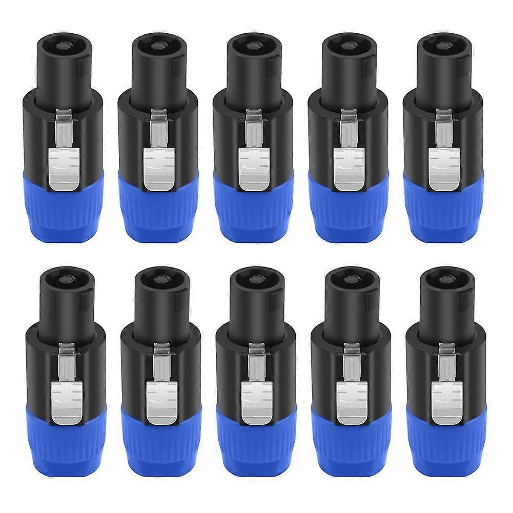 Packung Mit 10 Nl4fc 4-poligen Lautsprechersteckern, Drehbarem Speakon-audiokabeladapter (weiblich), Zubehör A
