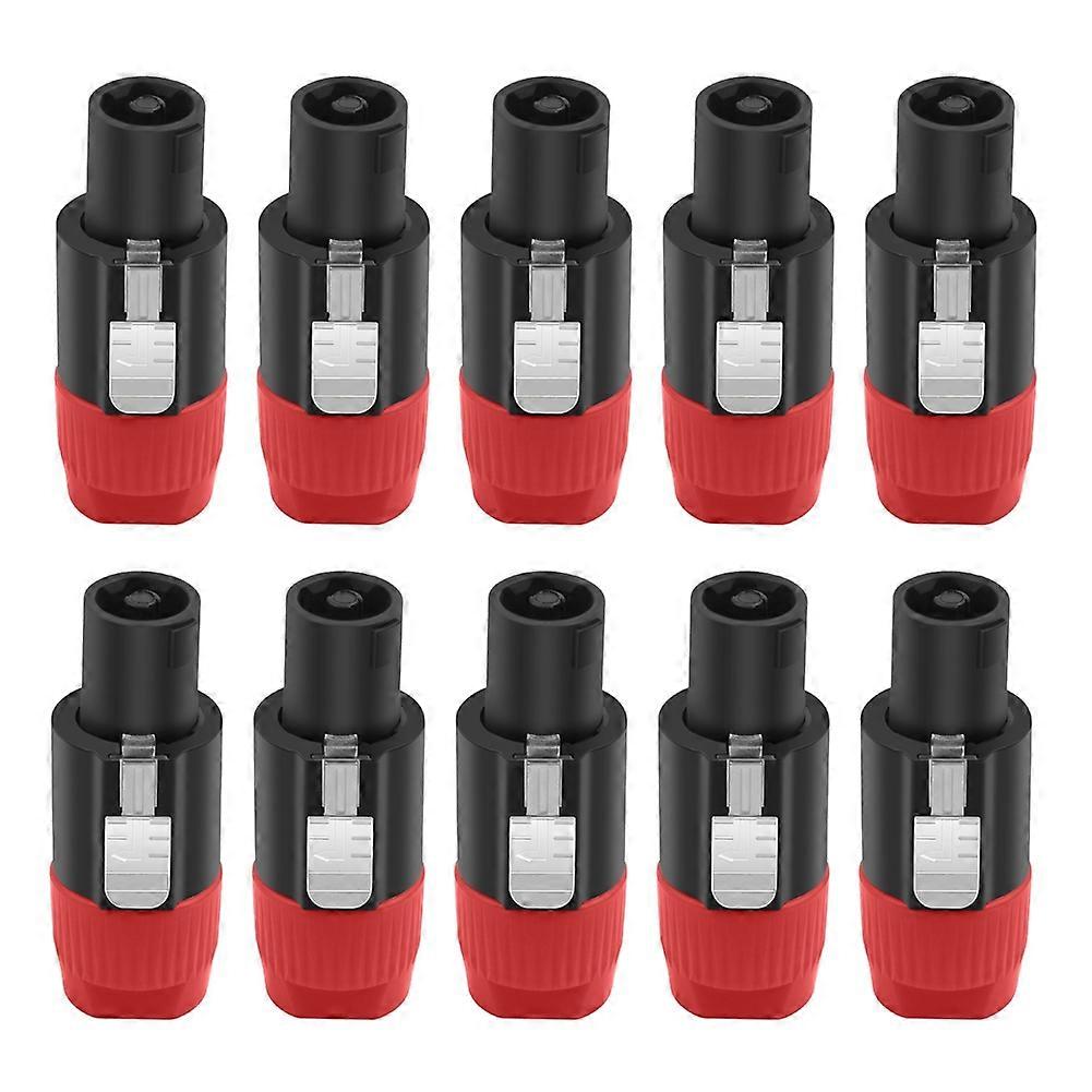 Packung Mit 10 Nl4fc 4-poligen Lautsprechersteckern, 4-poliger Speakon-audiokabeladapter (weiblich) Mit Drehverschluss, Zubehör B