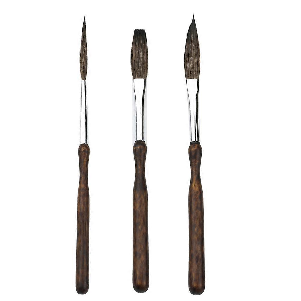 Dekoratives Netzpinsel-set, 3 Professionelle Netzpinsel, Lange Pinsel Für Linien Und Wirbel.