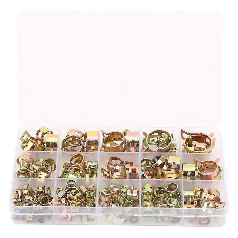 Satz Mit 115 Verzinkten Federklemmen Von 6 Bis 22 Mm Für Saugschläuche, Gasleitungen, Luftschläuche Und Wasserschläuche