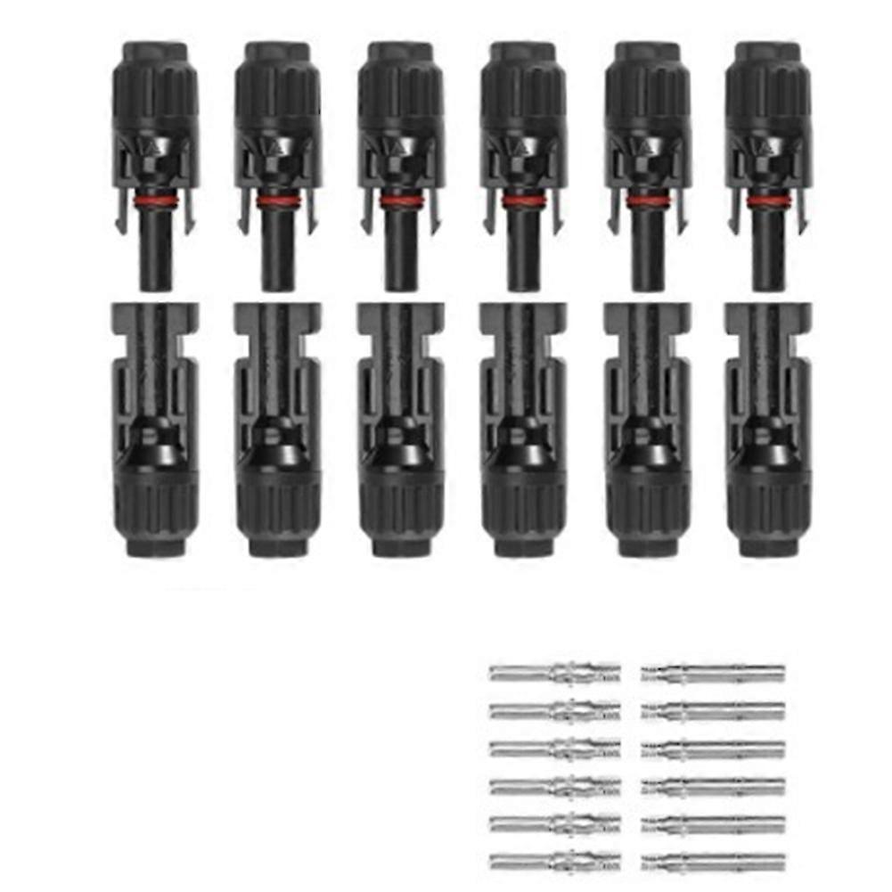 Solarstecker Mit Verschlüssen, Wasserdicht Und Uv-beständig, Für 10 Awg Photovoltaikkabel (12er-packung)