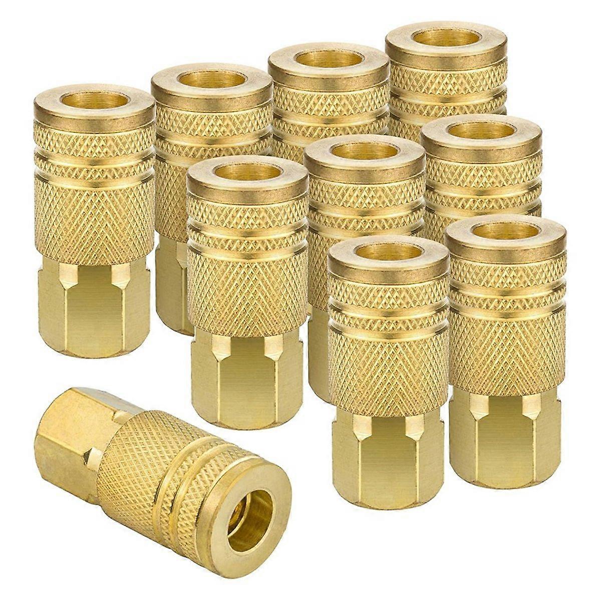 1/4-zoll-industrie-messing-innengewinde, 10er-pack Schnellkupplungen Für Druckluftschläuche, Npt-innengewinde, Zubehör