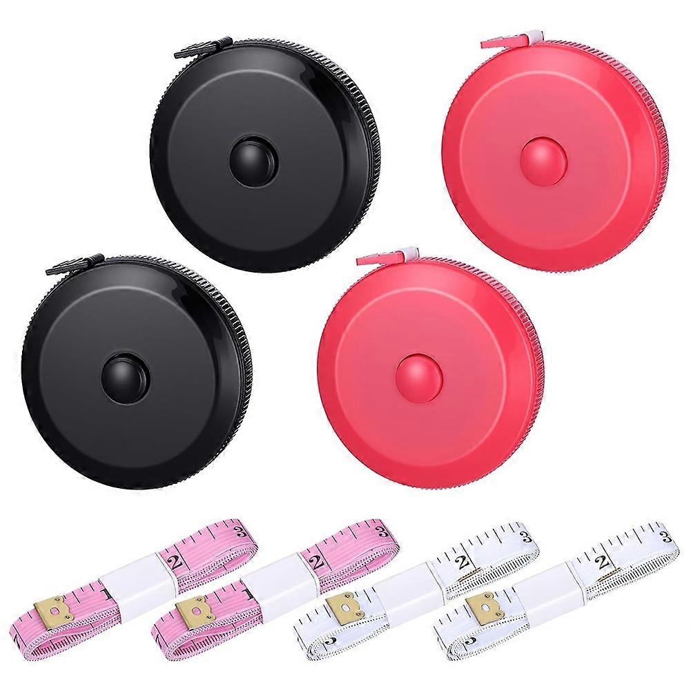 Set Mit 8 Einziehbaren Maßbändern Mit Nählineal Für Stoffe, 152 Cm (60 Zoll) Flexible Faltmaßbänder, Für Körper Und Stoffe.