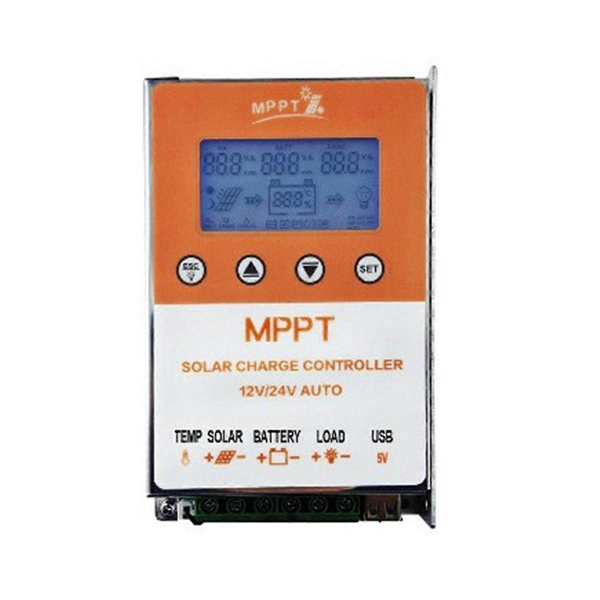 Mppt-photovoltaik-solarladeregler Mit Hintergrundbeleuchtetem Display, 12 V/11,1 V, 20 A