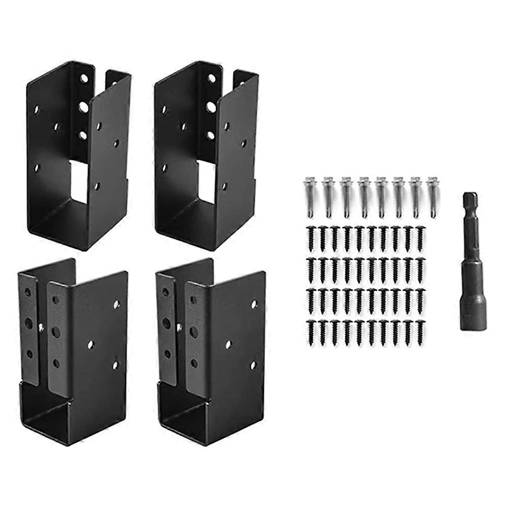Unsichtbare Balkenträger (4 Stück) Für 2x4 Zoll Balken, Außenausführung, Unsichtbare Flansche, Unsichtbare Befestigung.
