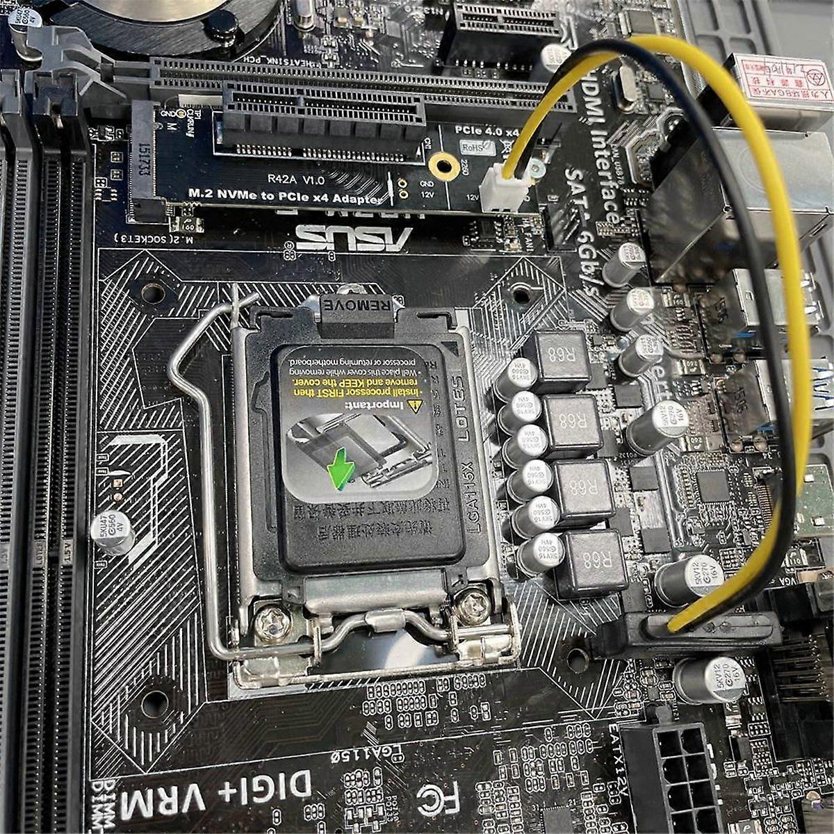 M.2 Nvme Key-m Zu Pci-e 4.0 X4 Erweiterungskarte Mit Stromkabel Für M.2 Key 2260/2280 Ssds