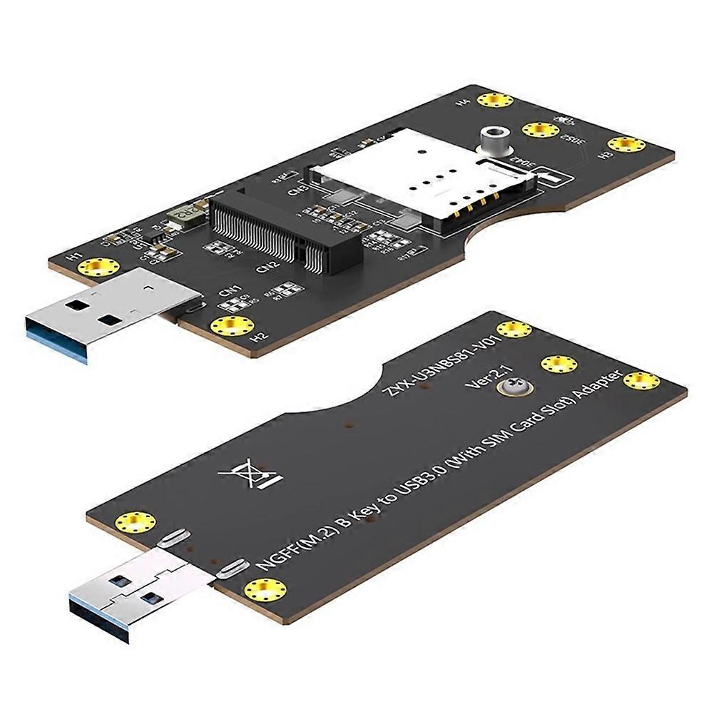 Ngff (m.2) Auf Usb 3.0 Adapter Mit 8-poligem Sim-kartensteckplatz, Kompatibel Mit Ngff (m.2) Typ 3042/3052 (key B) 3g/4g/5g Modulen.