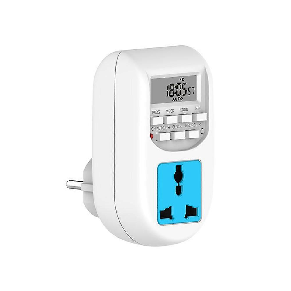 Programmierbarer 7-tage/woche-wechselstromtimer 220 V Mit Lcd-anzeige Für Lampe Und Warmwasserbereiter (eu-stecker).