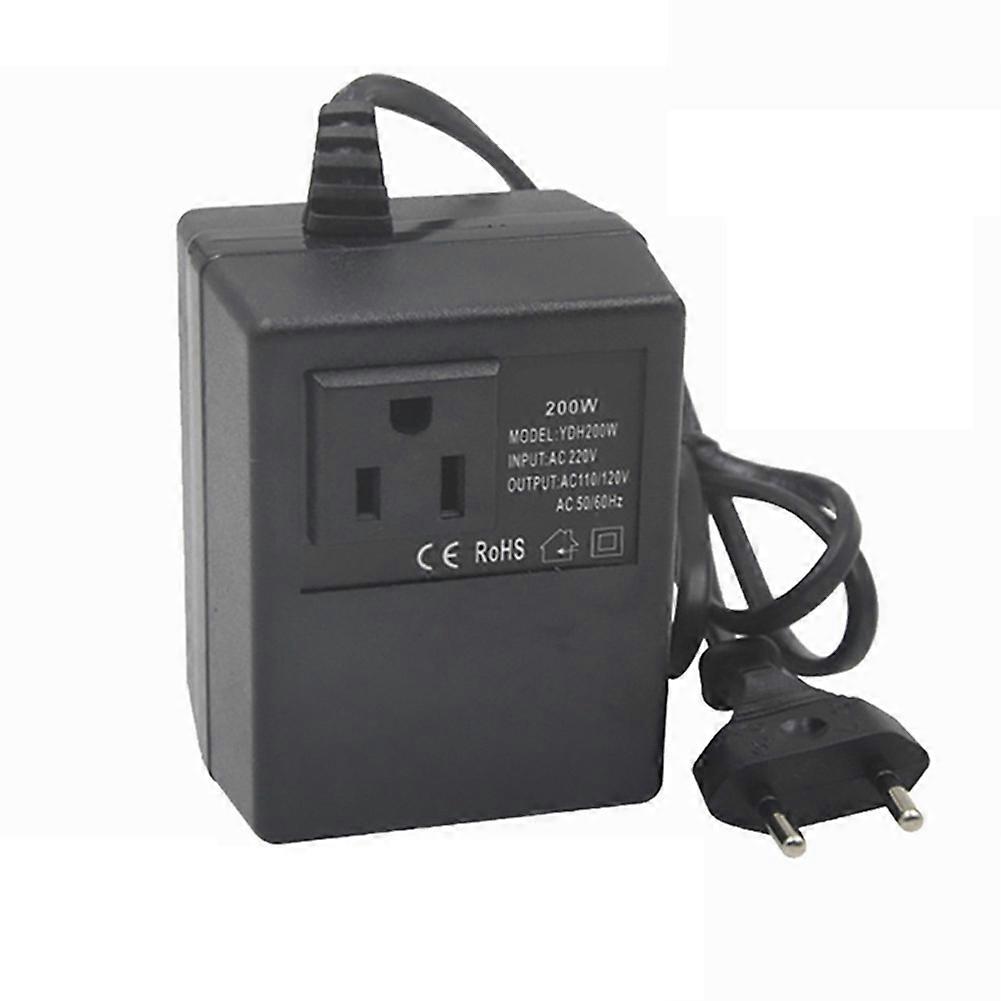 220-v-auf-110-v-abwärtstransformator, 200-w-spannungswandler, Europäischer Stecker