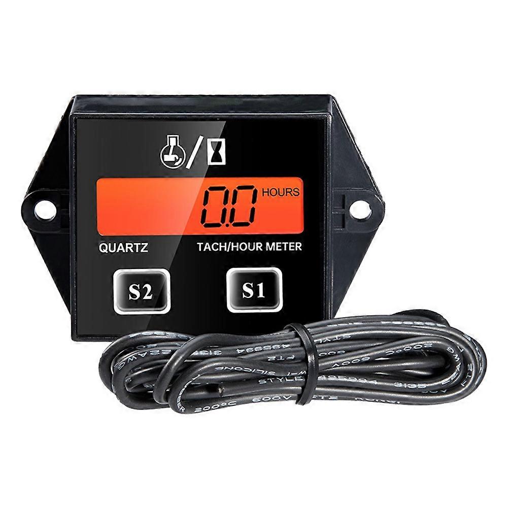 Digitaler Motordrehzahl- Und Betriebsstundenzähler Mit Lcd-bildschirm Für Auto, Motorrad, Zweitaktmotor, Boot, Quad.