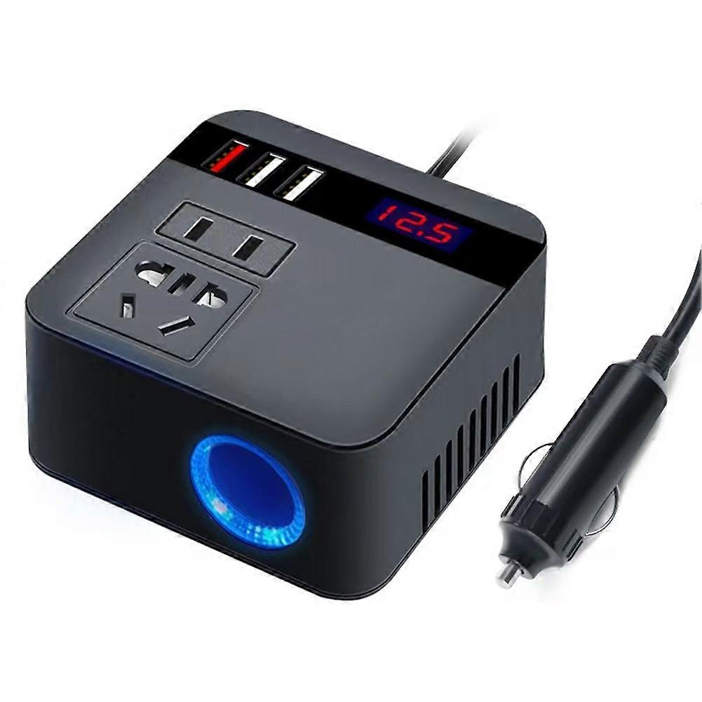 Einteiliger Kfz-stromwandler, Us-standard 12v/110v, Steckdosen Mit Led-anzeige, Stromwandler-adapter, Schnellladung Für Automobile