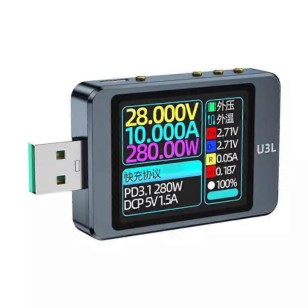 U3l Usb-tester: Voltmeter, Amperemeter, Pd3.1-schnellladeprotokoll, Pps-welligkeitsspektrummessung