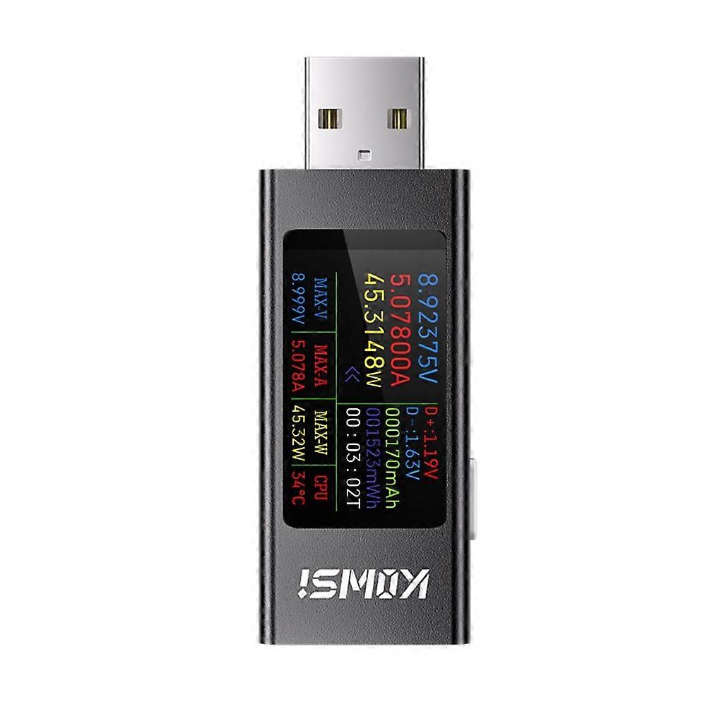 Kowsi Multifunktions-usb-amperemeter Mit Digitalanzeige, Gleichspannungsmesser, Amperemeter, Wattmeter Und Handy-ladetester
