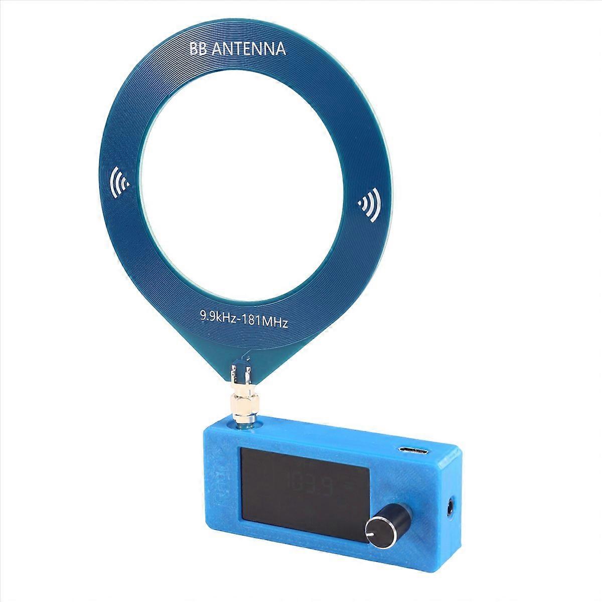 Si4732-radio, Sma-schnittstelle, Am/fm-vollbandempfang (lsb), Usb-anschluss, Rahmenantenne, 1,9-zoll-ips-bildschirm, Blau