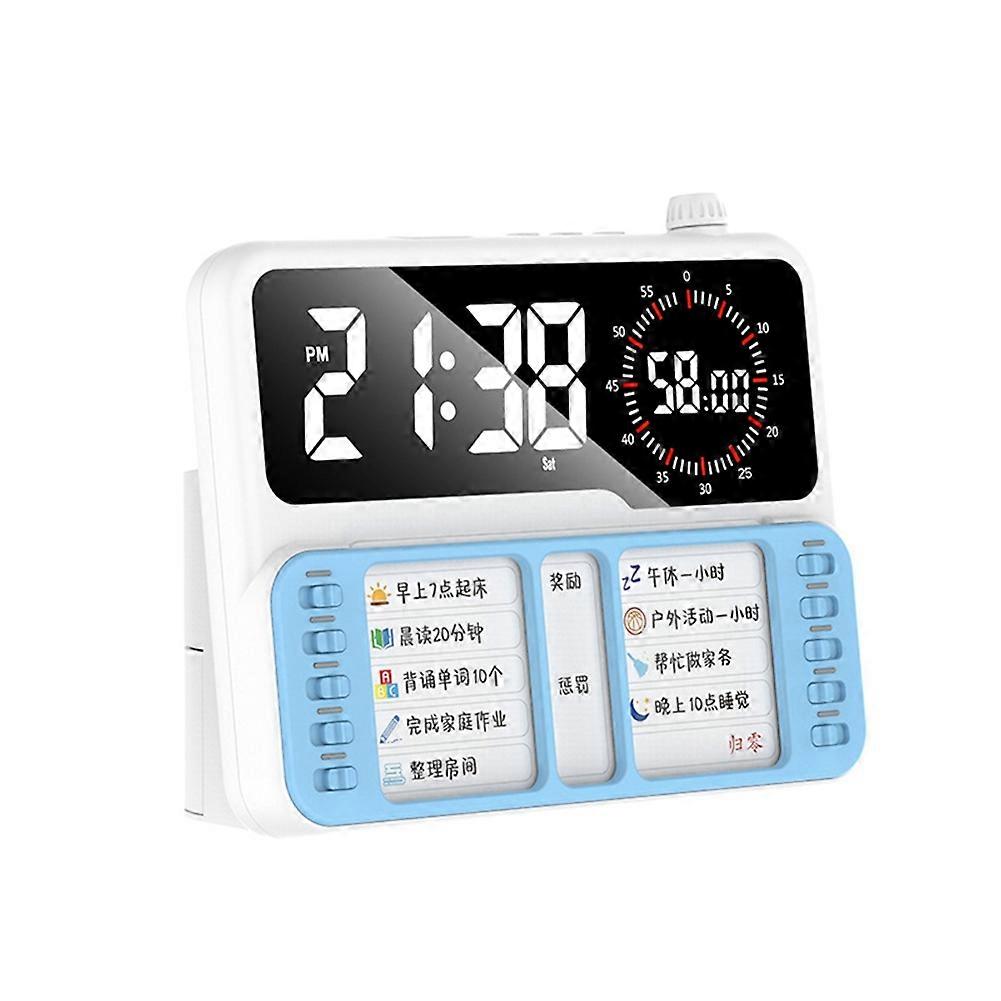 Visueller Timer Für Kinder, Erwachsene Und Kleinkinder Mit Planungstafel Und Countdown Zur Zeit- Und Terminplanung (blau).