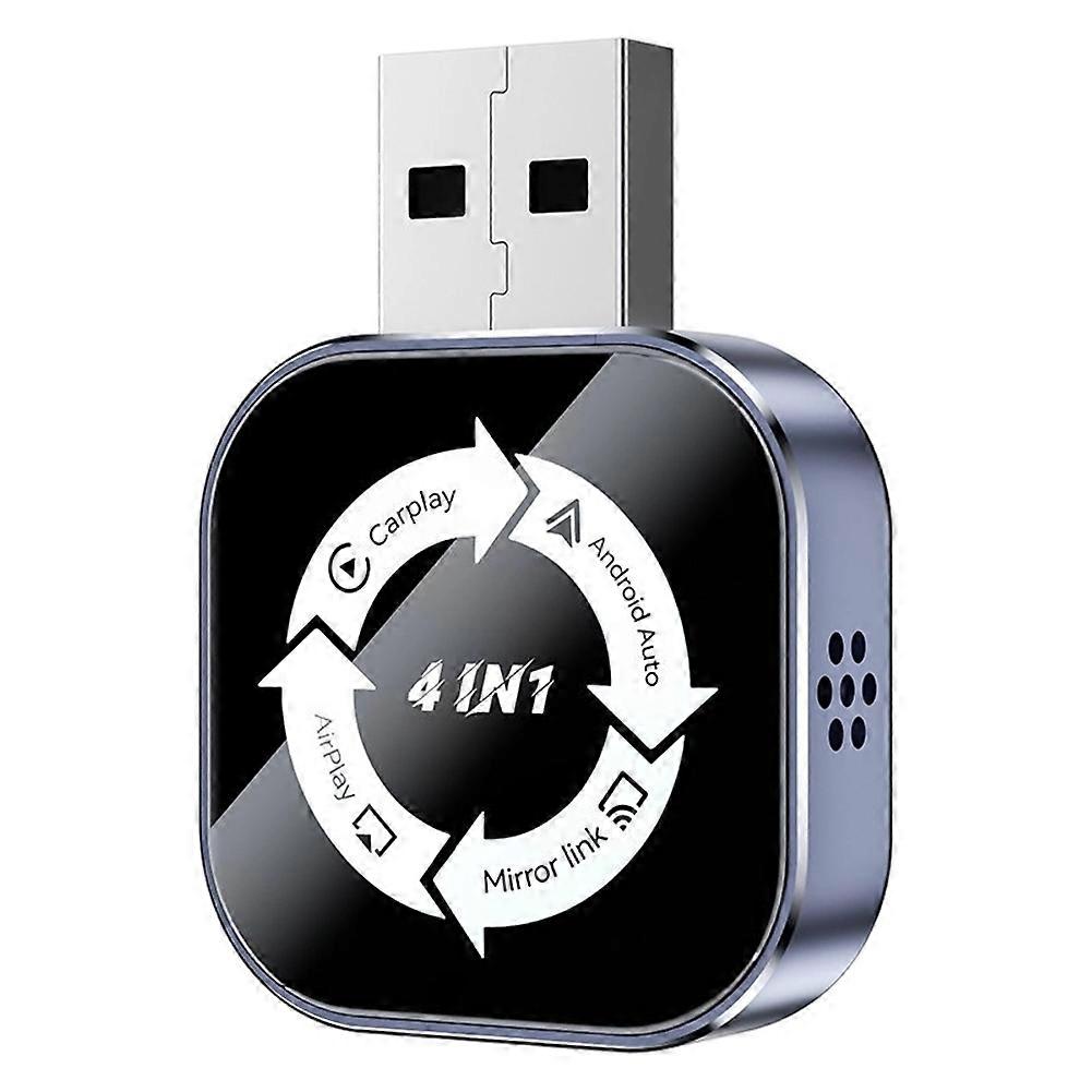 4-in-1 Wireless Carplay Adapter Ai Box Airplay/mirror Link/android Auto/carplay, Usb-dongle, Kabelgebunden Zu Wireless Carplay A