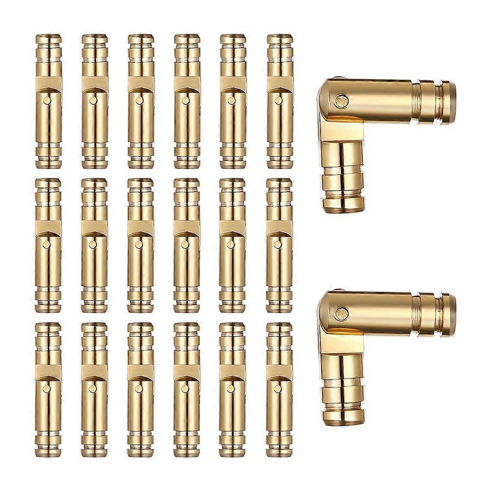 Packung Mit 20 Unsichtbaren Messingscharnieren (20 X 4 Mm) Für Schmuckkästchen- Und Schranktüren, Ideal Für Die Holzbearbeitung.
