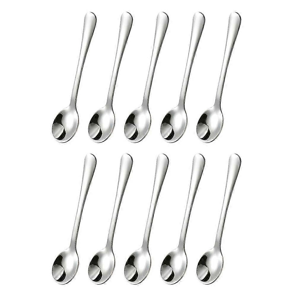 Set Mit 10 Niedlichen Und Kleinen 7,6 Cm (3 Zoll) Mini-gewürzlöffeln Aus Edelstahl, Silberfarben, Für Gewürzpulvergläser