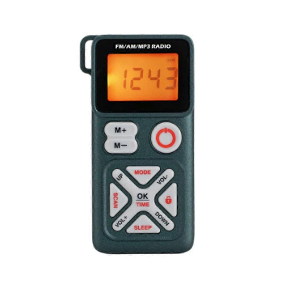 Mini-taschenradio, Tragbar, Fm/am, Mp3-player, Timer, 3,5-mm-kopfhöreranschluss Und Tf-kartenleser (grün).
