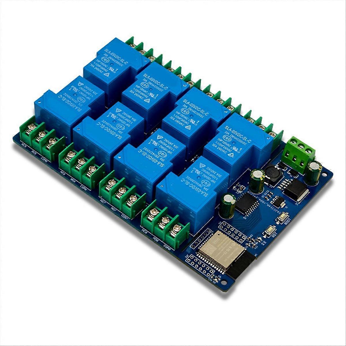 8-kanal-relaismodul, 30 A Dc, 7–28/5 V, Wlan, Bluetooth, Esp32-wroom-entwicklungsboard