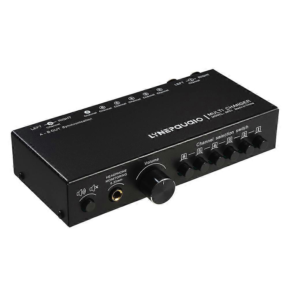 Lynepauaio 6-eingang, 3-ausgang Audiosignal-wahlschalter, Symmetrischer Line-wahlschalter, Lautstärkeregler Für Aktive Lautsprecher, Rca-wahlschalter