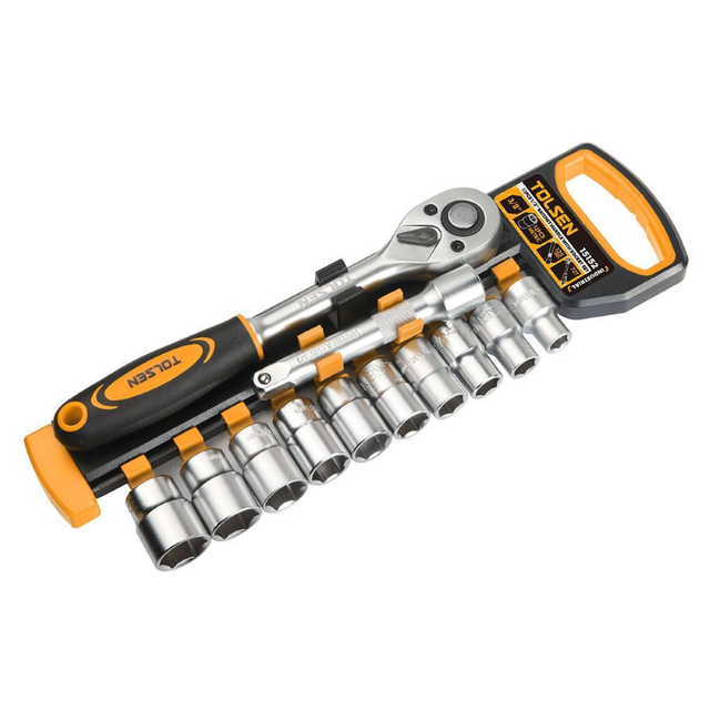 Satz 12-Teilig Umkehrknarre Mit 1/2" Tolsen-Steckschlussel