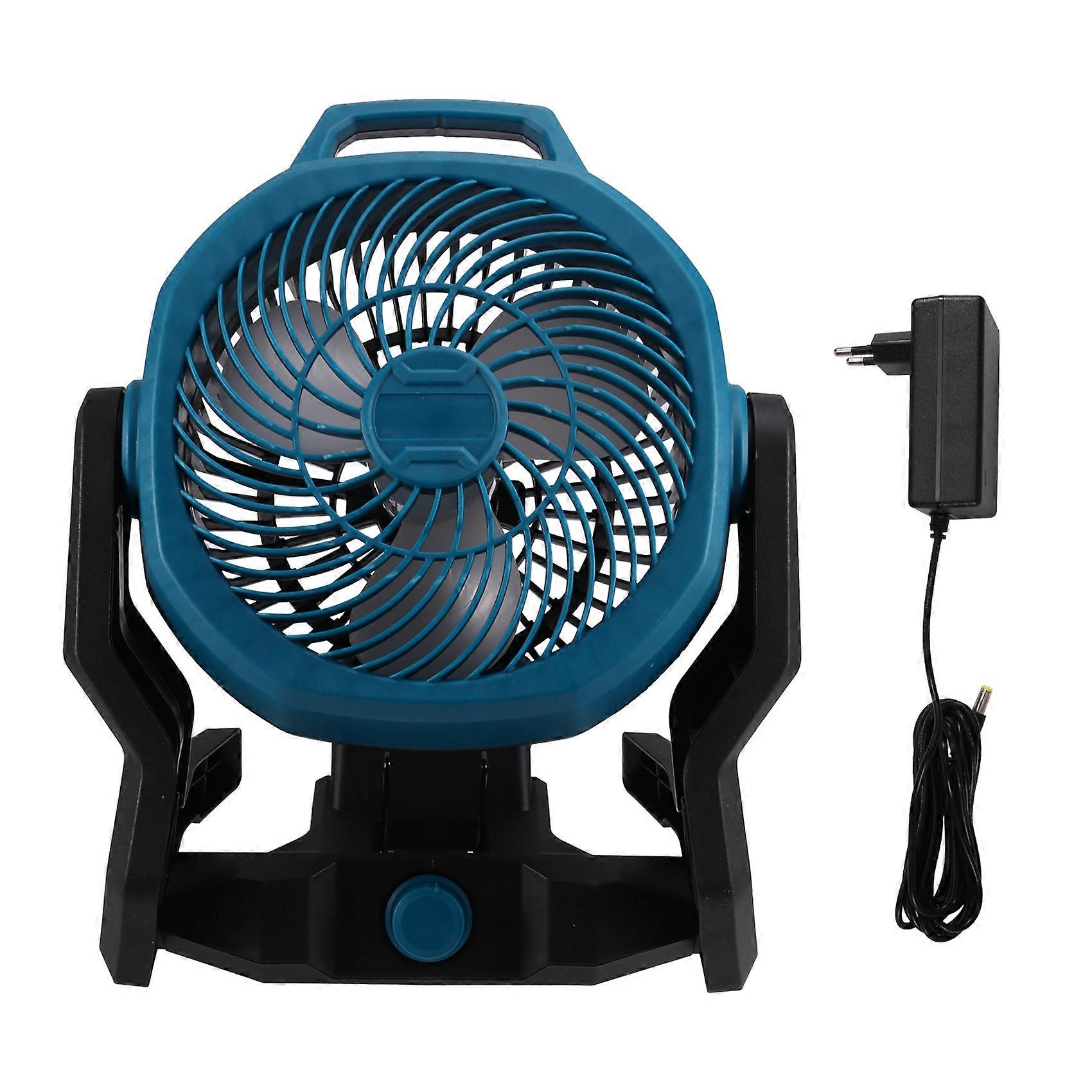 Makita Bl1830 Tragbarer Campingventilator, Lithium-akku-betriebener Tisch-/standventilator, Eu-stecker