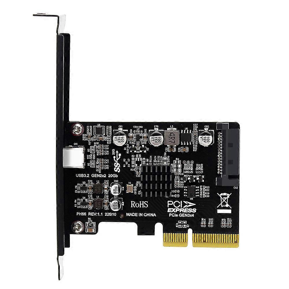 Pcie Typ C Pci-express 4x Auf Usb 3.2 Gen 2x2 (20 Gbit/s) Usb-erweiterungskarte Mit Asm3242-chipsatz, Treiberlos