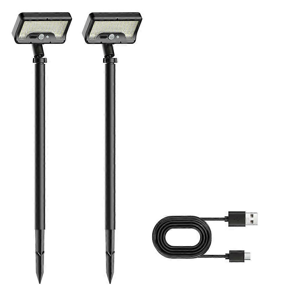 Solarbetriebene Außenleuchten Mit 92 Wasserdichten Leds, Bewegungsmelder Und Usb-ladefunktion, Ideal Für Gärten, Höfe Und Gehwege.