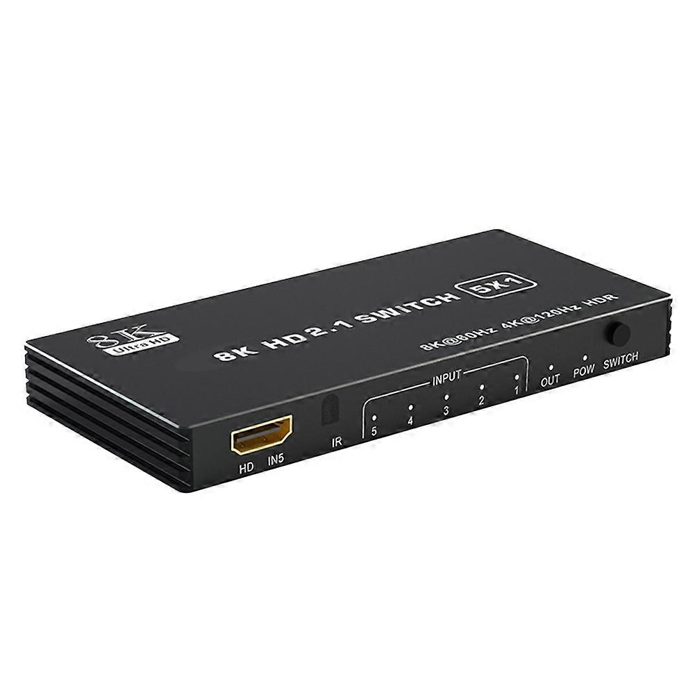 Hdmi 2.0 Switch/splitter, 5 Eingänge/1 Ausgang, 120 Hz, 8k-kompatibel, 5 Hd 4k 120 Hz-anschlüsse, Hdmi-kompatibel, Cec 48 Gbit/s