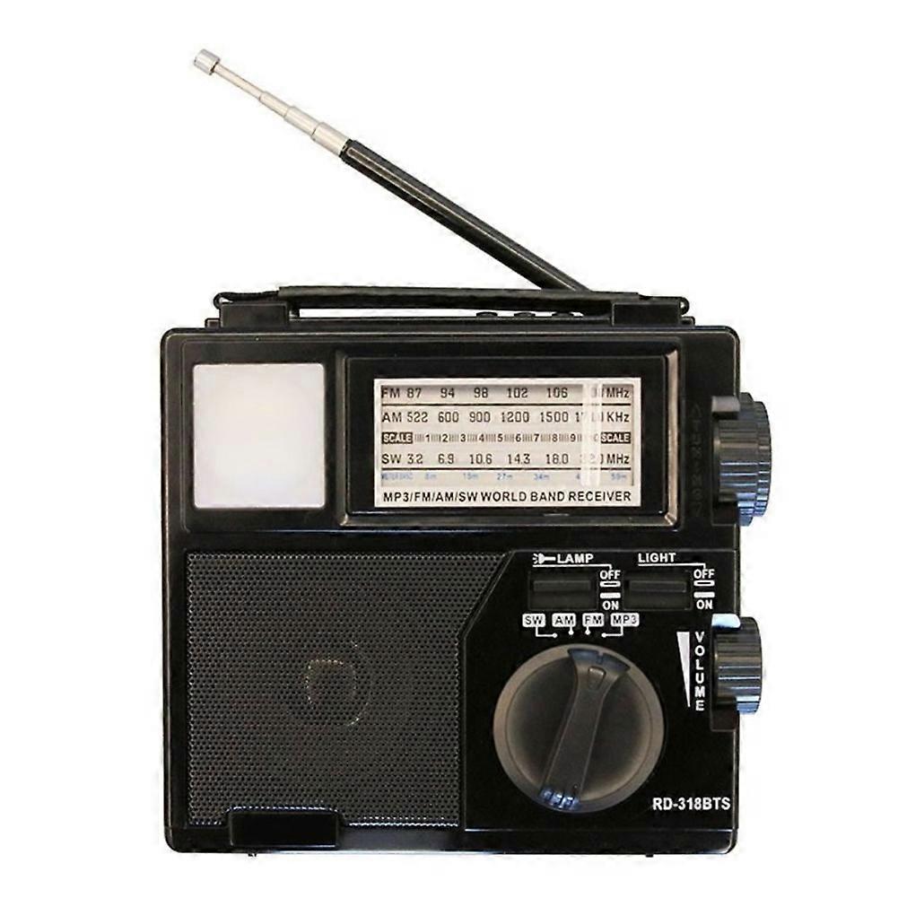 Tragbares Solar-notfallradio Mit Musikplayer, Led-taschenlampe, Fm/am/sw-radioempfänger, Handy-ladegerät Und Vielfältigen Funktionen