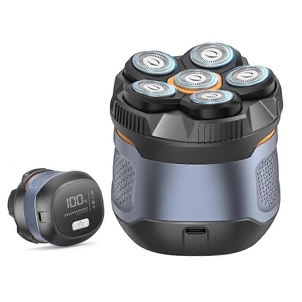 6d-elektrorasierer Für Herren, Magnetrasierer Für Trockene Und Nasse Haut, Wasserdicht (ipx6), Led-anzeige, Wiederaufladbares, Kabelloses Rasier-set
