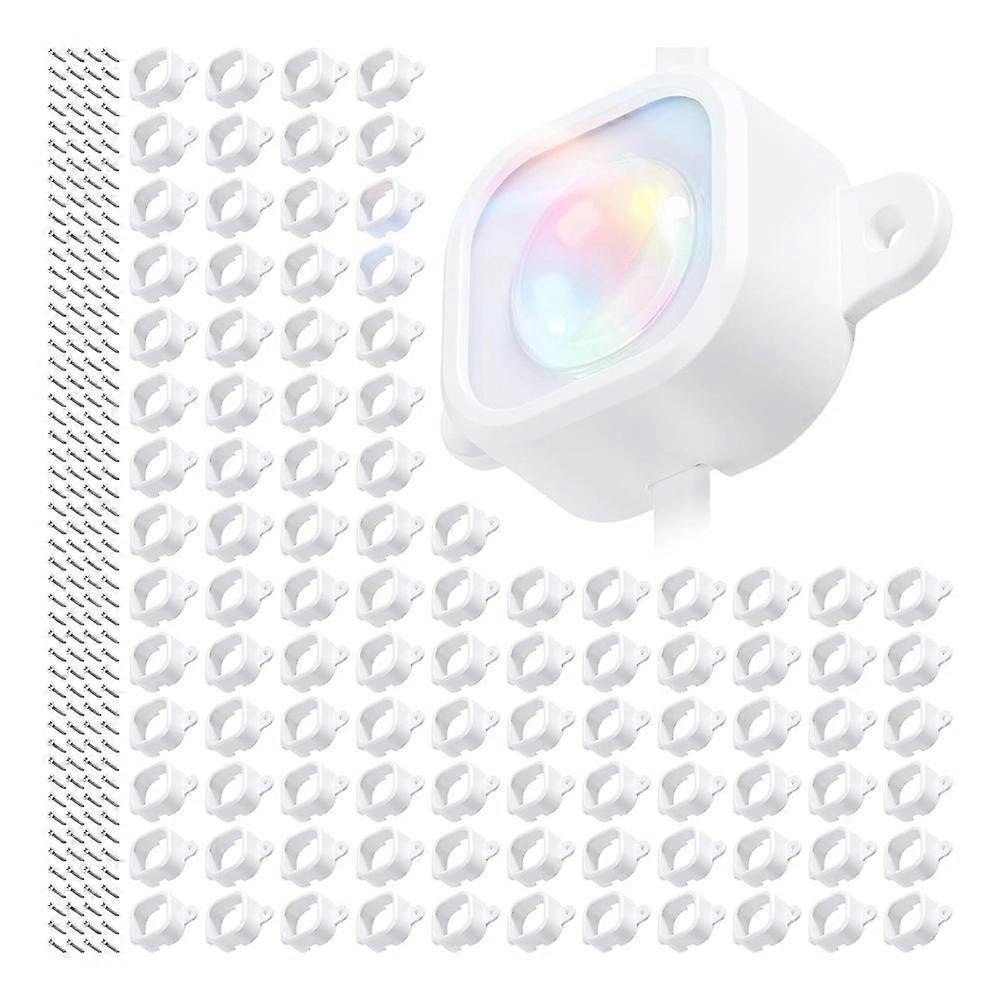 100 Montageclips Für Govee H706 Beleuchtung, Montagehalterungen Für Govee H706 Pro Permanente Außenbeleuchtungsverlängerung