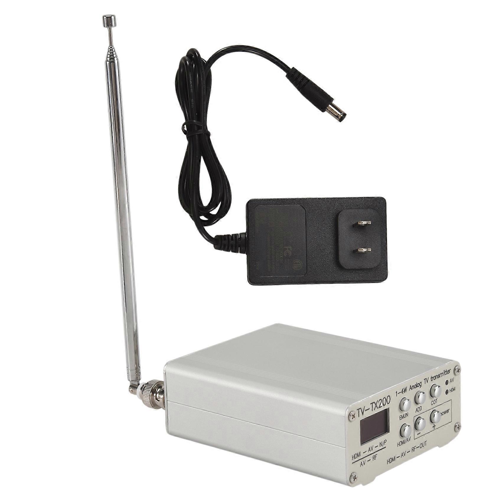 Tv-tx200 Vhf/uhf-analog-tv-sender, Hd/av-kompatibel, Mit Teleskopantenne Und Us-stecker