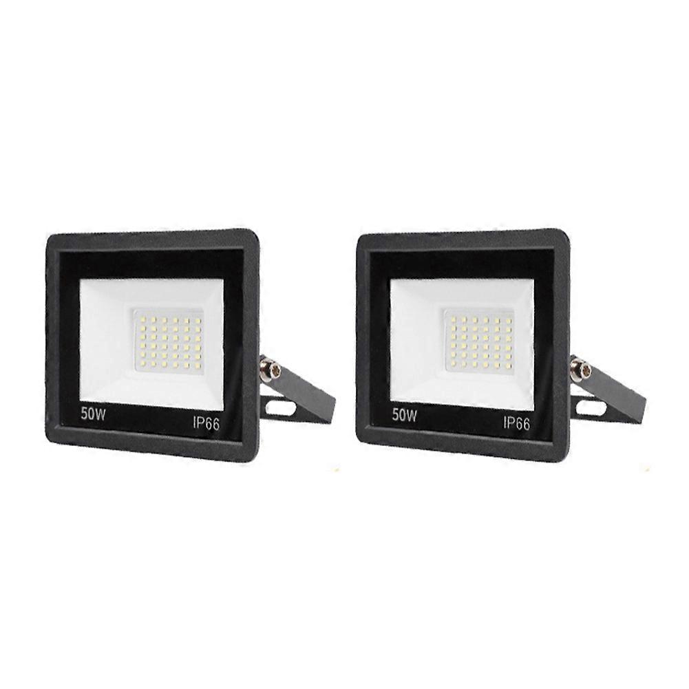 Set Aus 2 Ultrahellen 50w Led Pir Außensicherheitsstrahlern Mit Externem Netzteil Und Ip66 Wasserdichtigkeitsklasse.