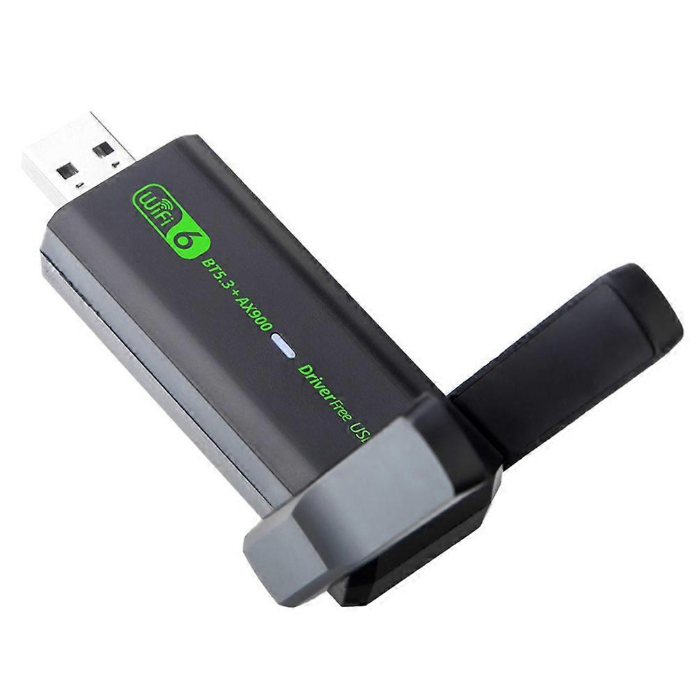 Usb-6-wlan-netzwerkadapter Mit Bluetooth-5.3-kompatibilität, Dualband (2,4/5,8 Ghz), Zwei 3-dbi-antennen, 900 Mbit/s