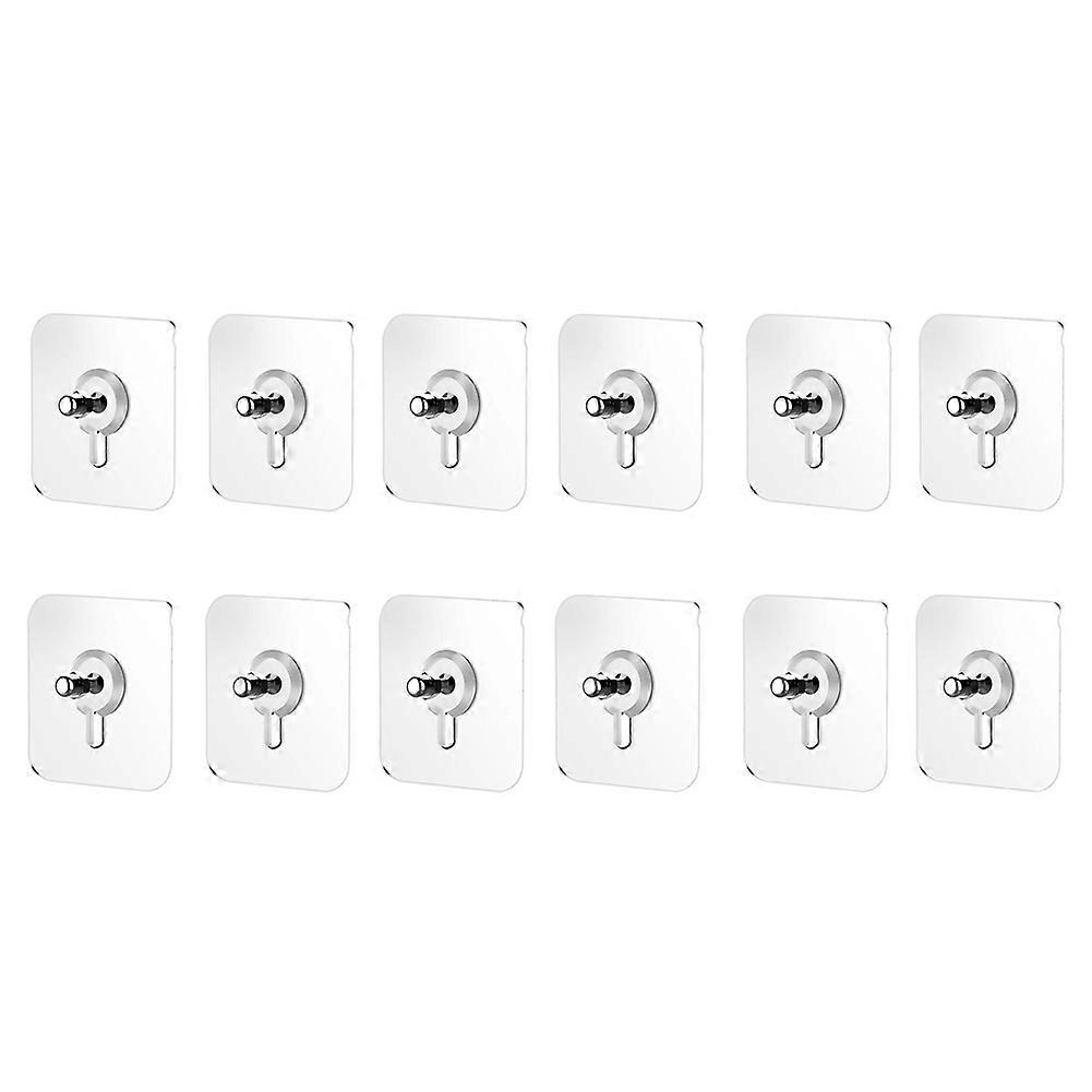 Set Mit 12 Klebehaken, Kein Bohren Erforderlich, Verbesserte Nagellose Bilderaufhänger, Nagellose Wandhalterungen Für Küche Und Bad