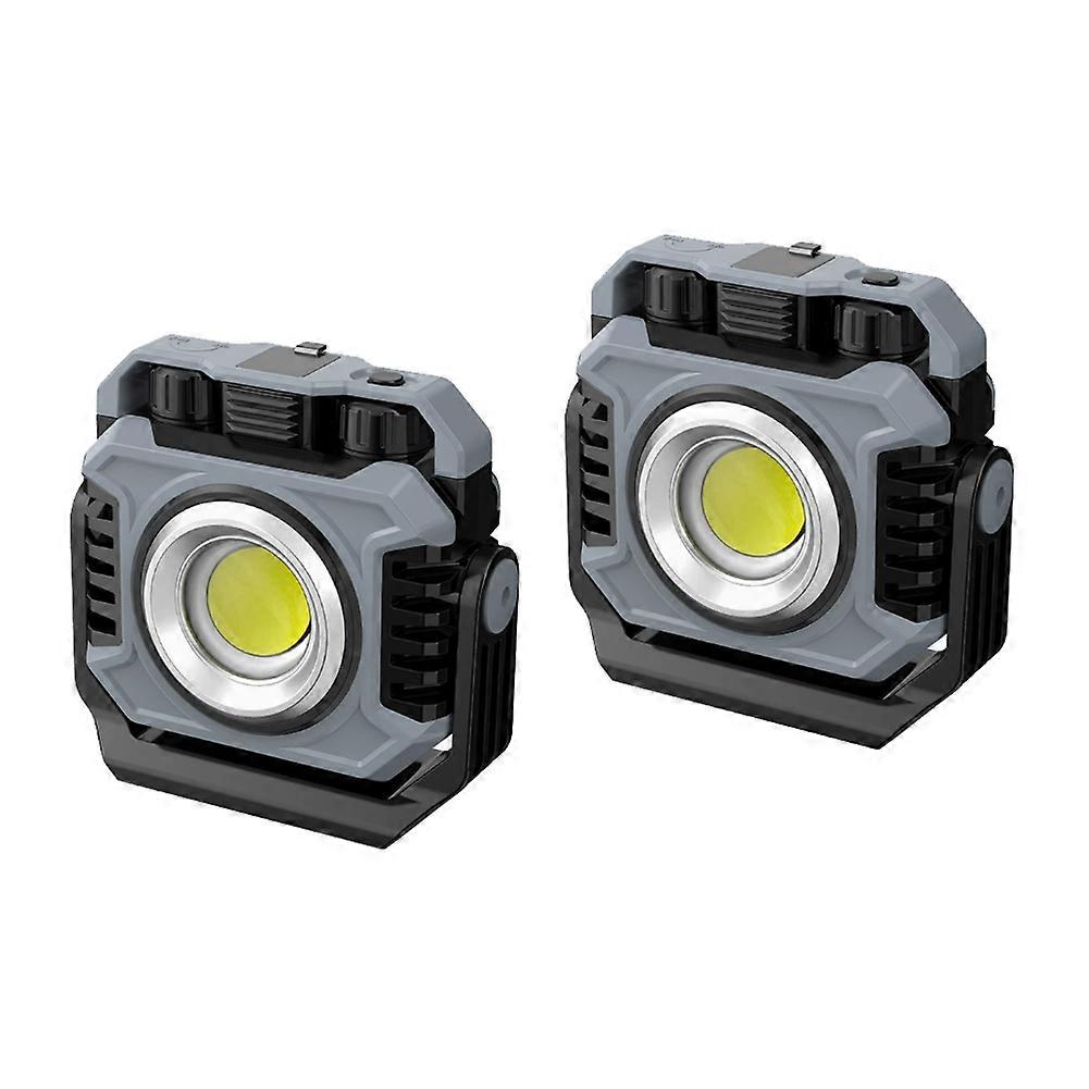 Set Mit 2 Wiederaufladbaren, Tragbaren Led-campinglampen, Suchscheinwerfern Und Multifunktionalen Nachtlichtern Für Die Notbeleuchtung Im Freien.