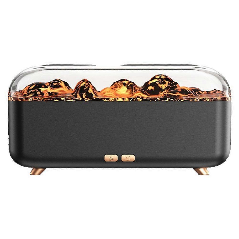 Miniatur-diffusor Für Ätherische Öle Aus Vulkangestein, 300 Ml, Kleines Usb-gerät Für Zuhause, Mit Flammenbefeuchter.