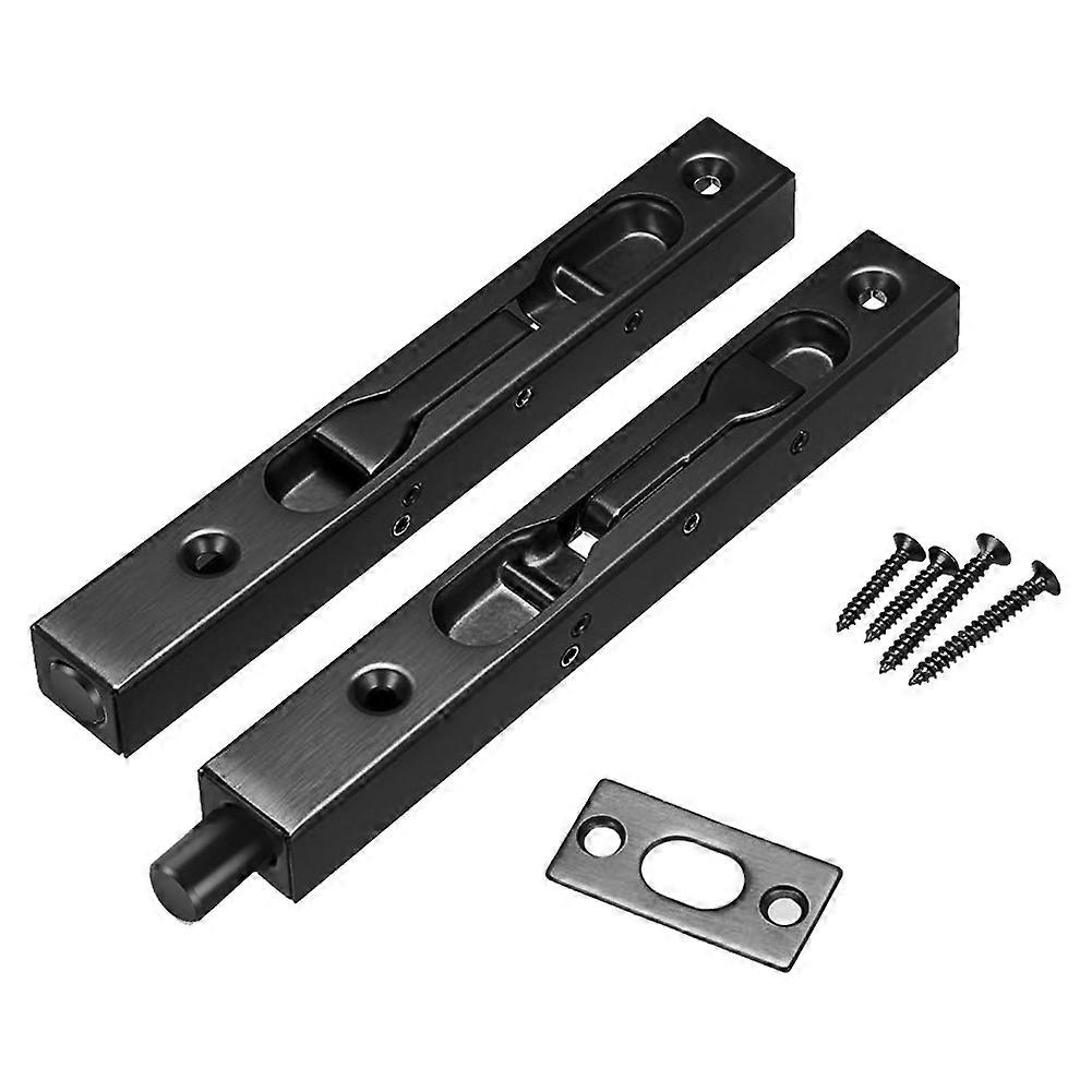 Set Mit 2 Türschlössern (15 Cm) – Verdeckte Sicherheitsschlösser Aus Edelstahl Für Terrassentüren Mit Beschlägen, Metall-einsteckriegel