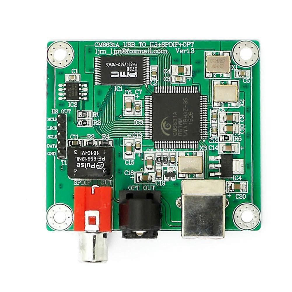 Cm6631a Dac-soundkarte Mit Usb-zu-spdif-koaxial-optik-eingang, 24 Bit/192 Khz