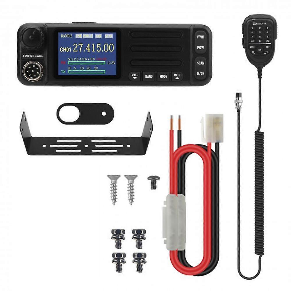 Hamgeek 6699-cb Cb-funkgerät: 1-30mhz/21-30mhz Fm/am/cw/ssb Kompatibles Mobilfunkgerät Mit Mikrofon.